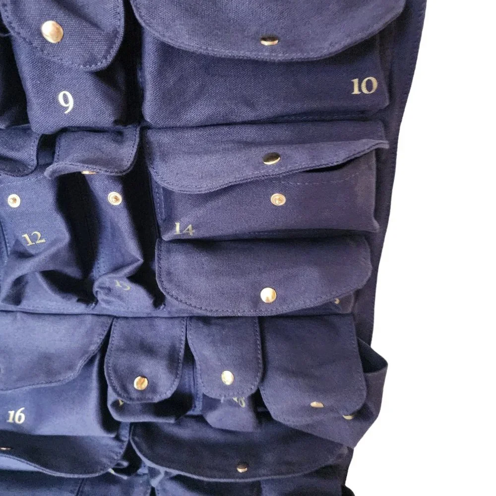 Hanging Pocketed‎ Advent Calendar Snap Button 30 Pockets Organizer